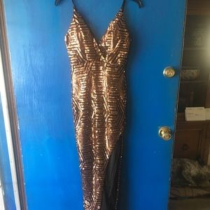 Long Formal Glitter Gown